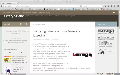 Reklama naszej firmy na portalu budowlanym Cztery Ściany