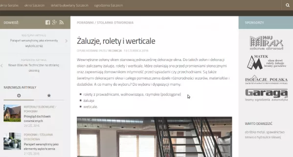 Ciekawe tematy na portalu budowlanym Cztery Ściany