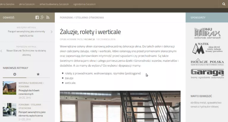 Ciekawe tematy na portalu budowlanym Cztery Ściany