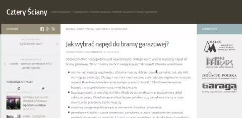 Porady na naszym portalu budowlanym Cztery Ściany