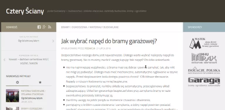 Porady na naszym portalu budowlanym Cztery Ściany
