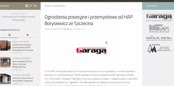Ogrodzenia na portalu