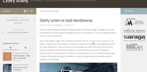 Cztery Ściany - portal budowlany