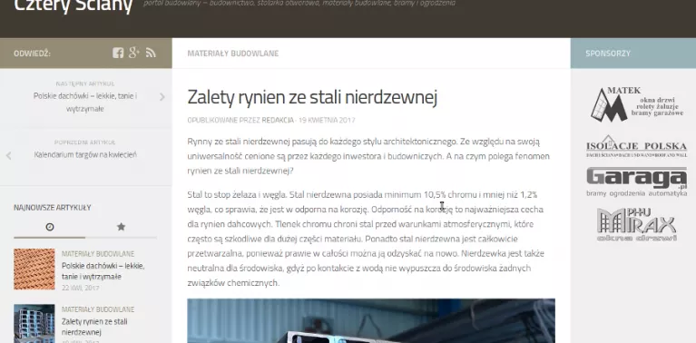 Cztery Ściany - portal budowlany
