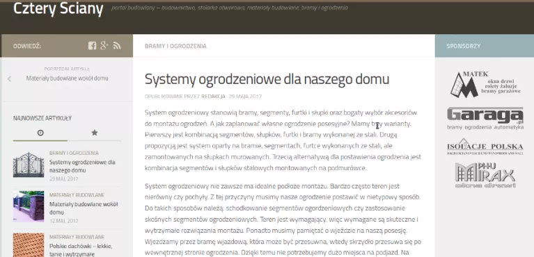 Systemy ogrodzeniowe na portalu