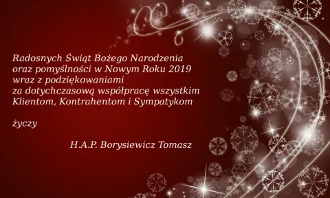 Wesołych Świąt i szczęśliwego Nowego Roku!