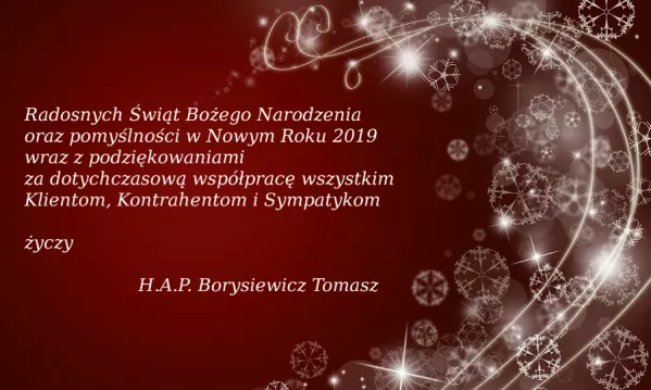Wesołych Świąt i szczęśliwego Nowego Roku!