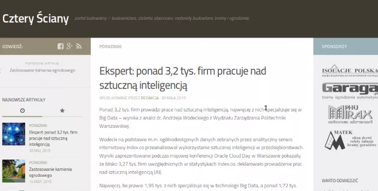 Nowoczesne technologie również na blogu