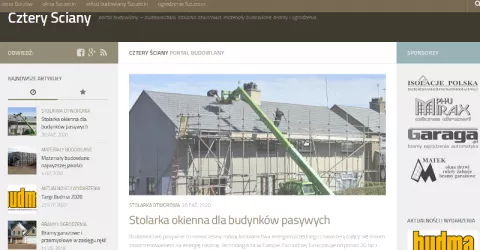 Ciekawe zagadnienie na portalu Cztery Ściany