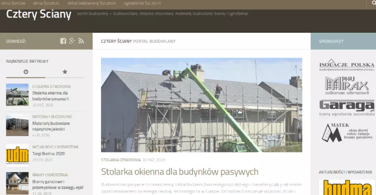 Ciekawe zagadnienie na portalu Cztery Ściany