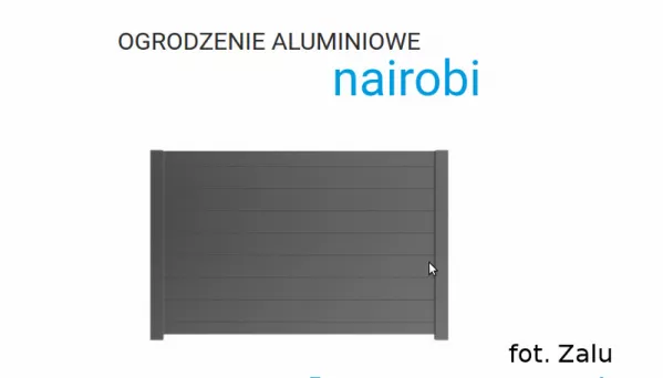 Ogrodzenie aluminiowe - model NAIROBI